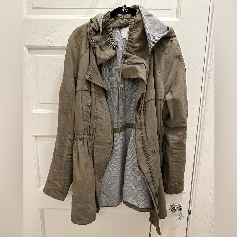 Loft Light fall olive green utility jacket